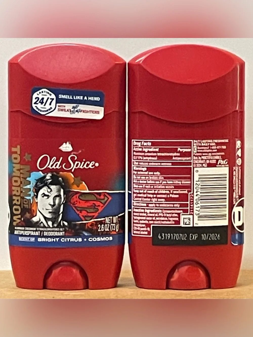 Old Spice Superman Bright Citrus/Cosmos Antiperspirant Deodorant - (Pack of 2)